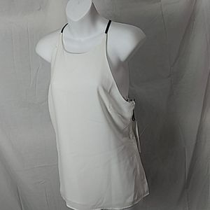 Nwt English Factory adjustable strappy white top